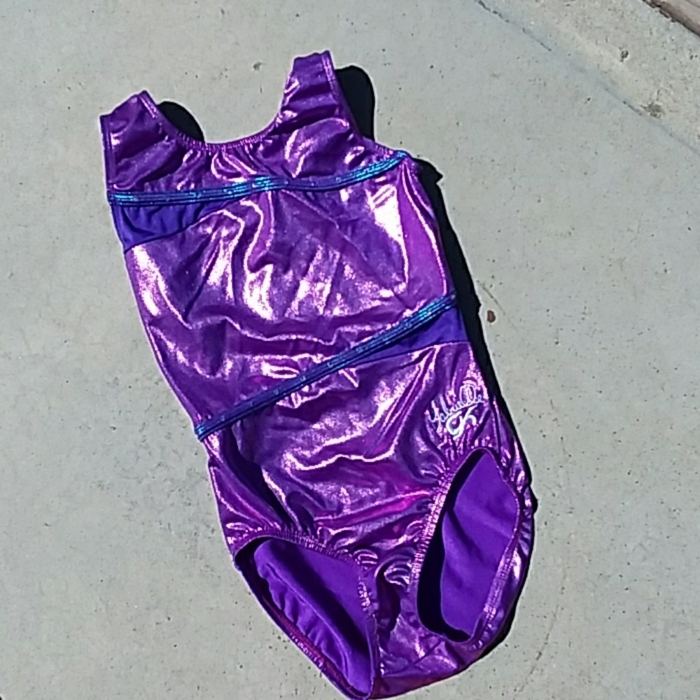 Gabrielle signature purple leotard!